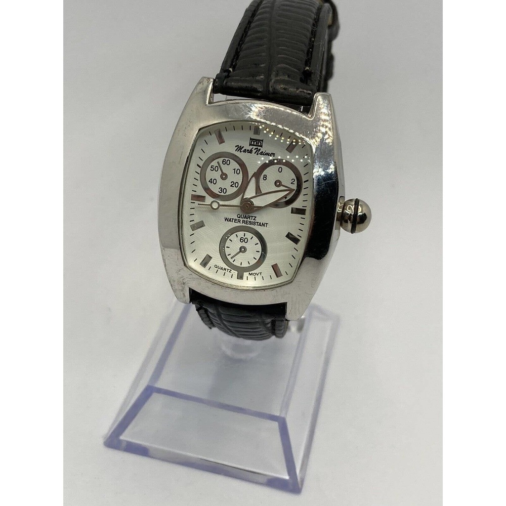Mark Naimer Quartz Ladies Multi Task Wrist Watch Leather Band New Battery